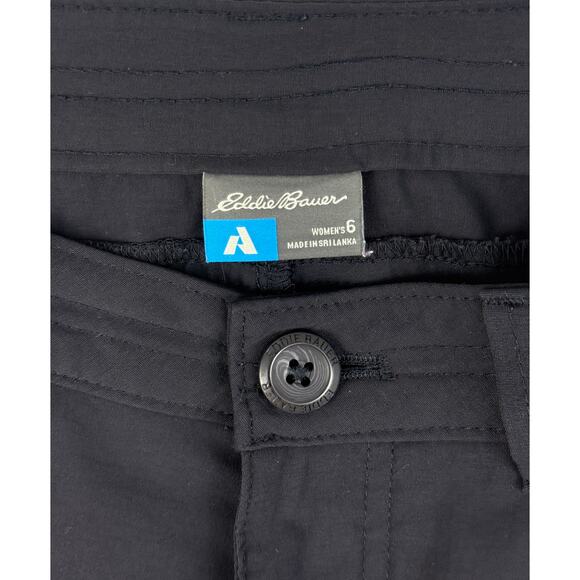 Eddie Bauer First Ascent Guide Pro Hiking Capris Womens 6 Black Cinch Hem - Picture 9 of 16